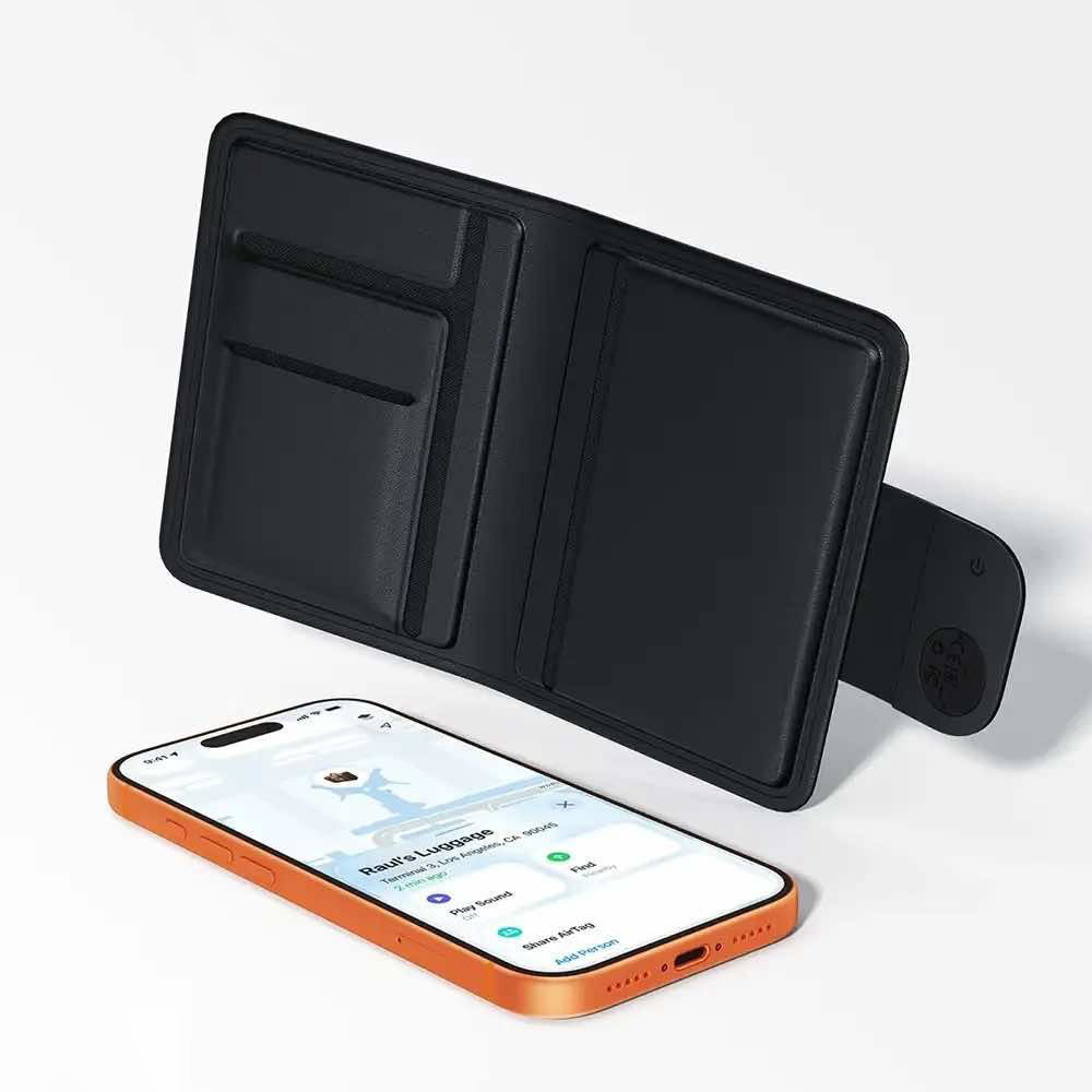 Acefast SmartTag Passport S6 za iOS seriju, Crna
