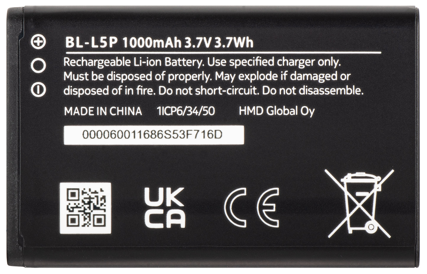 Baterija HMD 105 / Nokia 105 (2024), BL-L5P, Service Pack SP60Z01Z1686Y