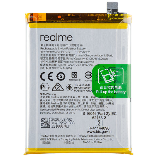 Baterija Realme 6 / 6S / 6 Pro, BLP757, Servisni paket 4903663