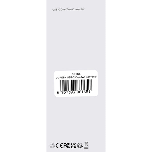 Audio adapter USB-C - USB-C / USB-C UGREEN CM232, Sivi