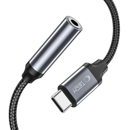 Audio adapter USB-C - 3.5mm Tech-Protect Ultraboost, Crni