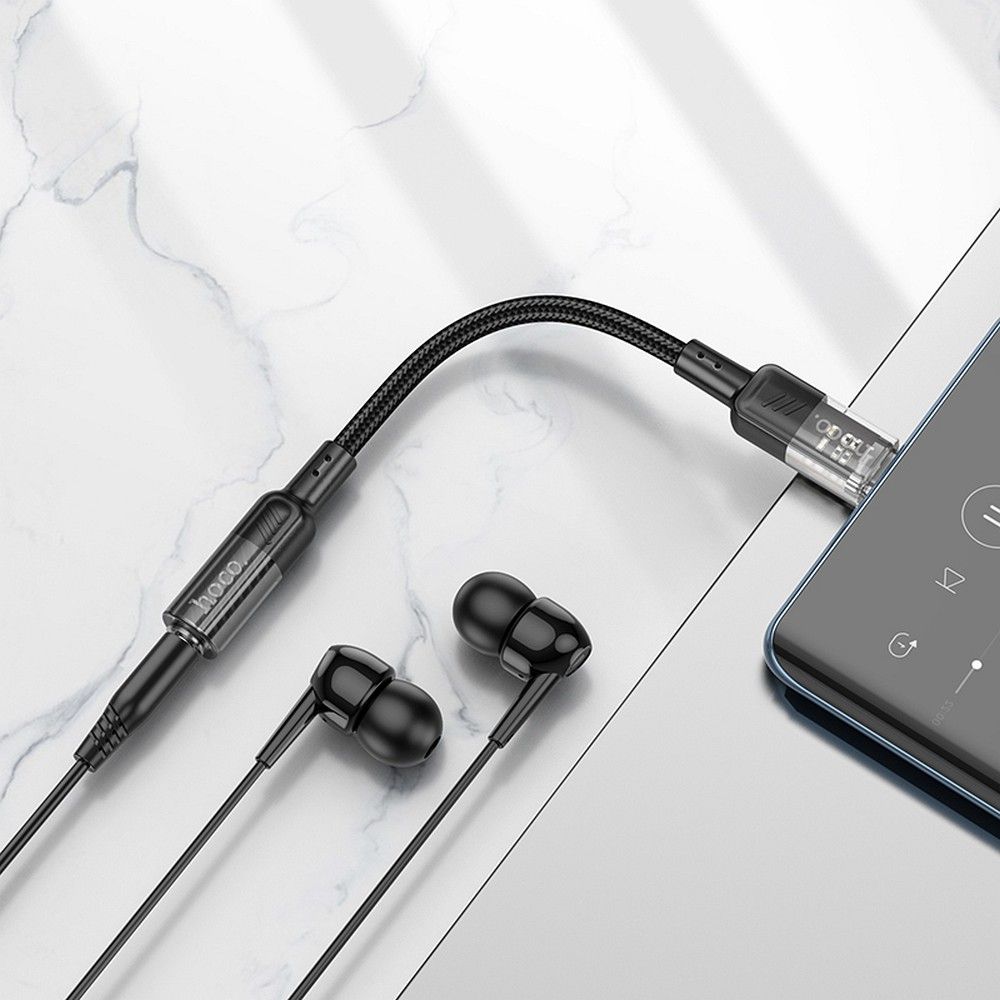 Audio Adapter USB-C - 3.5mm HOCO LS37, Crni