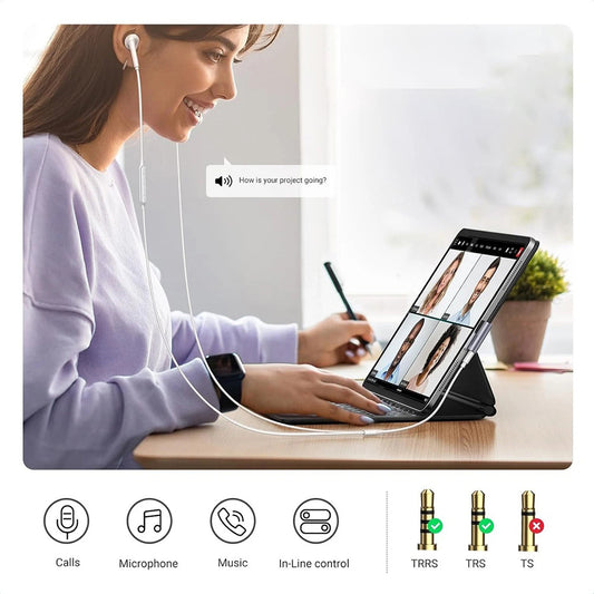 Audio adapter USB-C - 3.5mm UGREEN CM460 (20194) Kutni, Sivi