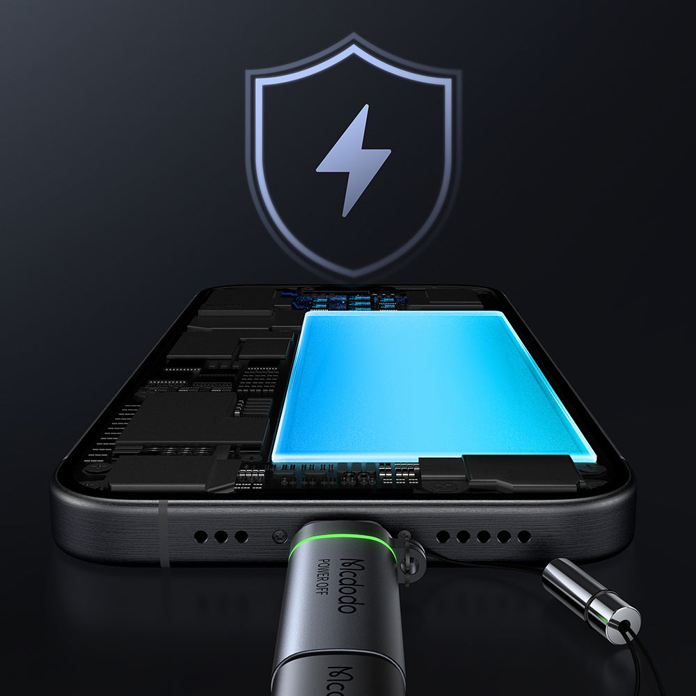 Adapter za podatke i punjenje Lightning - USB-C McDodo OT-6010 Power Off, Crni