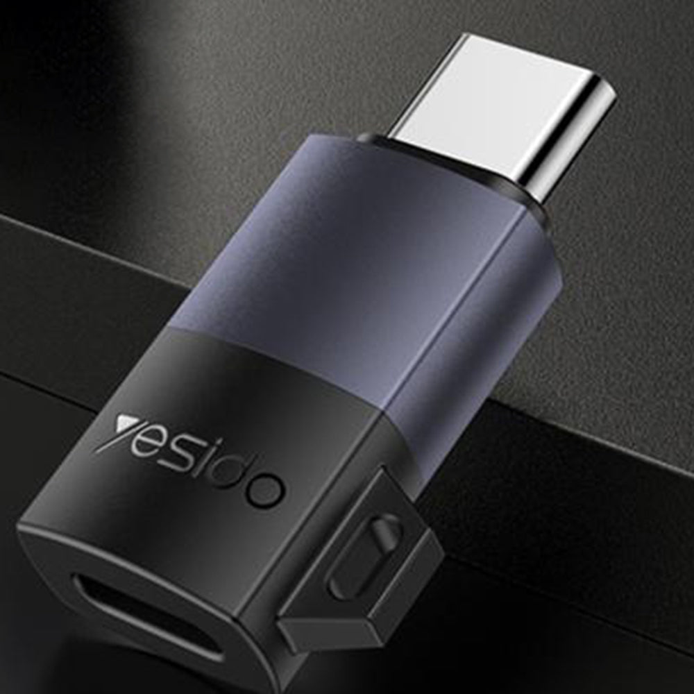 Adapter za podatke i punjenje Lightning - USB-C Yesido GS28, Sivi