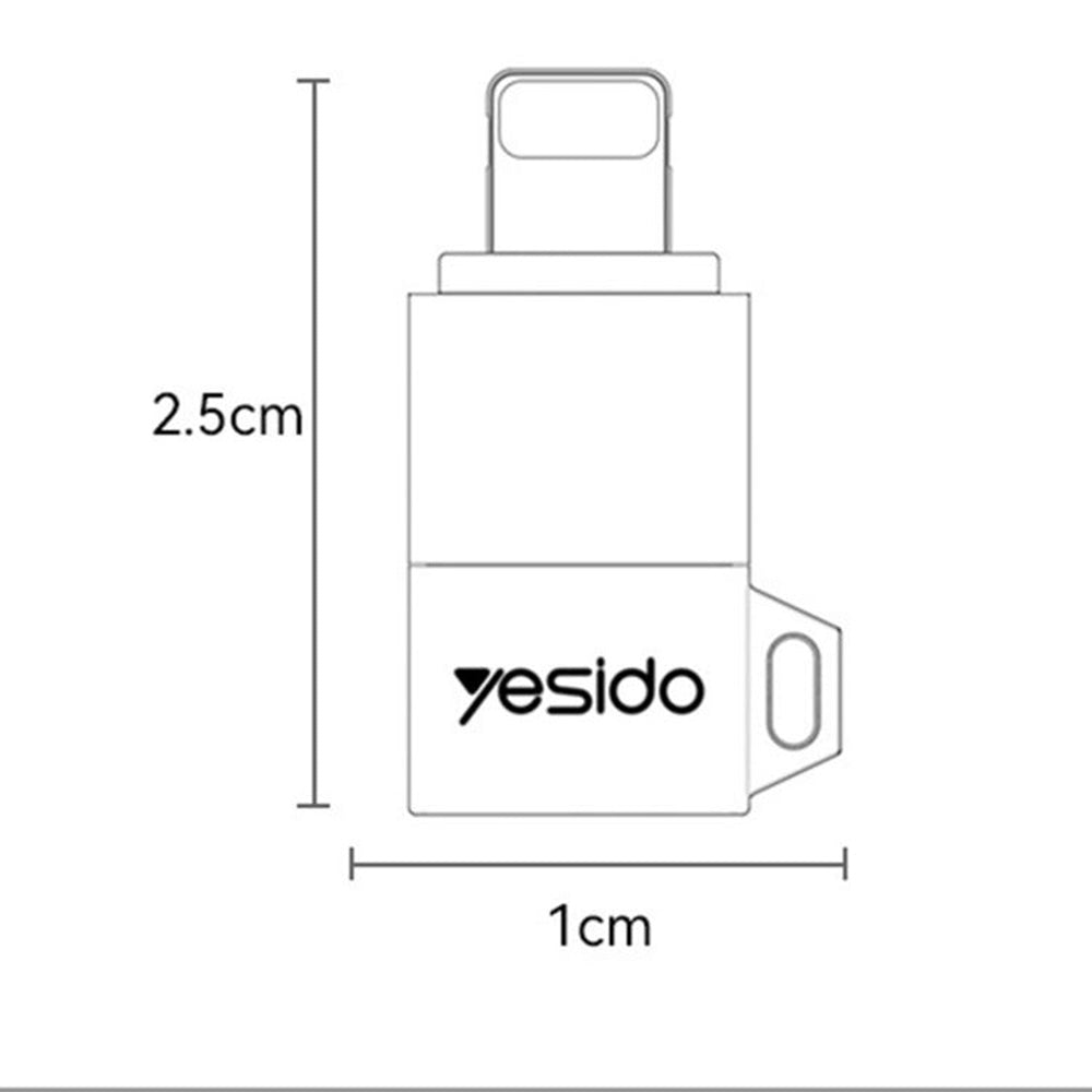 Adaptor za podatke i punjenje microUSB - Lightning Yesido GS30, Sivi