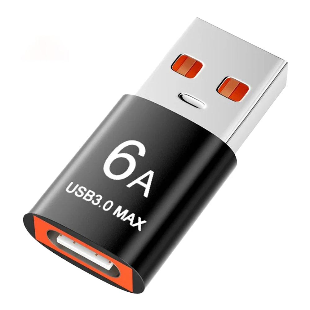 Adapter za podatke i punjenje USB-C - USB-A Techsuit A5 HyperPort, Crno Narančasta