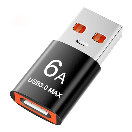 Adapter za podatke i punjenje USB-C - USB-A Techsuit A5 HyperPort, Crno Narančasta