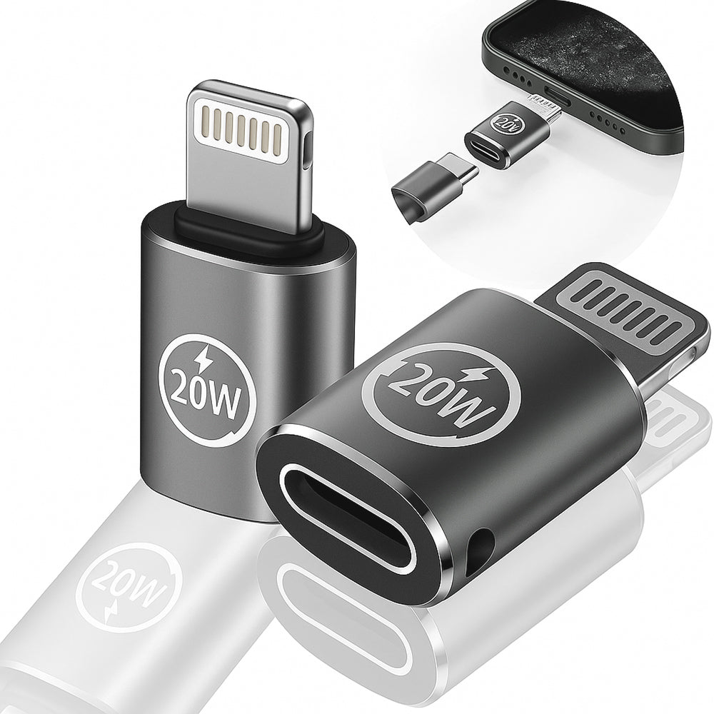Adapter za podatke i punjenje USB-C - Lightning Techsuit A11 TitanCoreX, Sivi