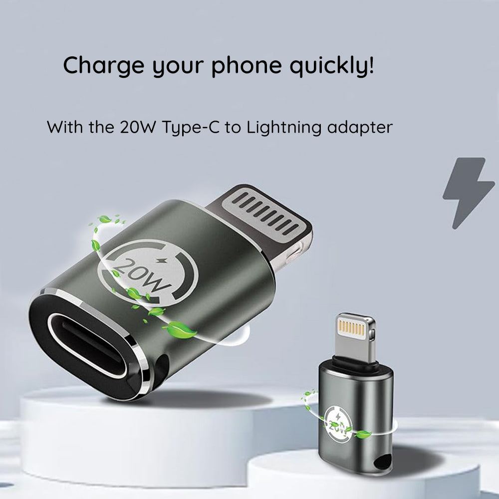 Adapter za podatke i punjenje USB-C - Lightning Techsuit A11 TitanCoreX, Sivi