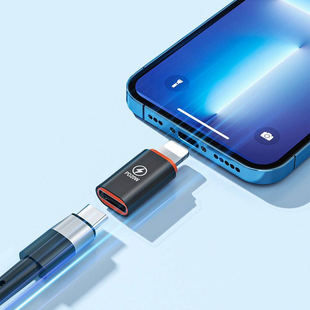 Adapter za podatke i punjenje USB-C - Lightning Techsuit A3 HyperPort, Crno Narančasta