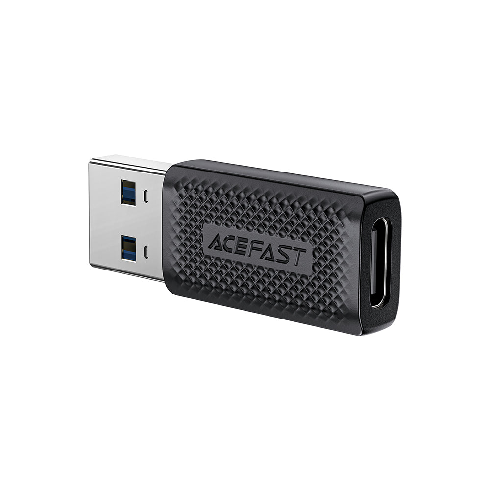 Adapter za podatke i punjenje USB-C - USB-A Acefast J2, Crni