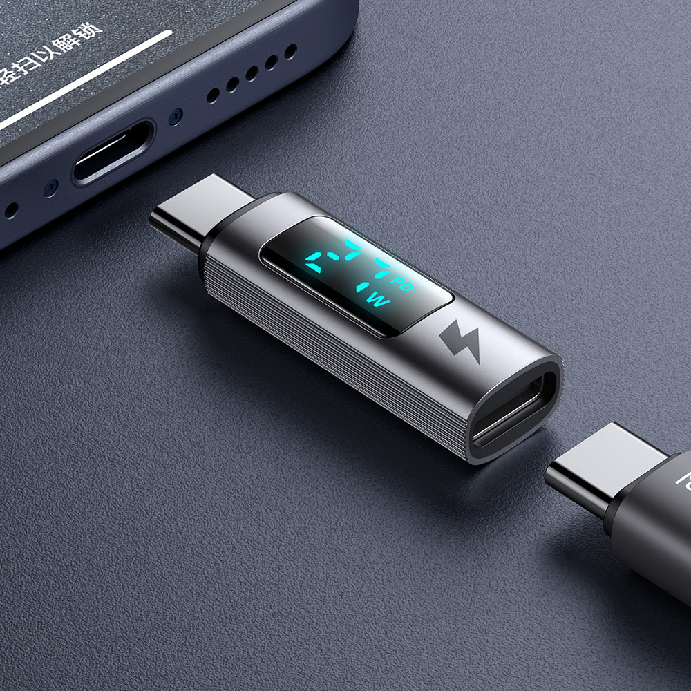Adapter za podatke i punjenje USB-C - USB-C McDodo OT-6090 Wales Display, Crni
