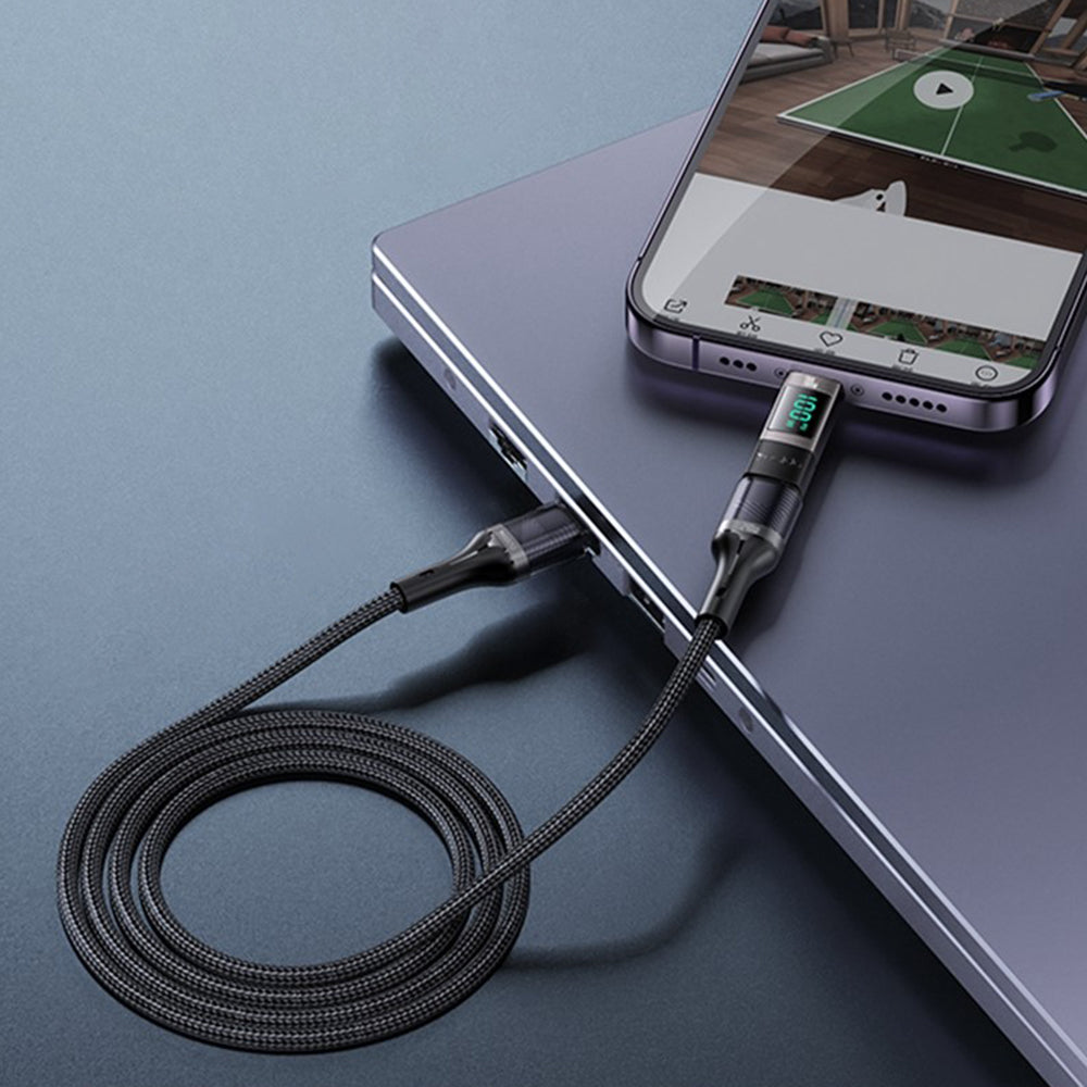 Adapter za podatke i punjenje USB-C - USB-C Yesido GS24 Display, Sivi