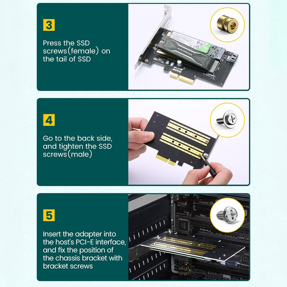 Adapter sučelja SSD UGREEN CM302 (70504), NVMe M.2 / SATA - PCIe 3.0 X4