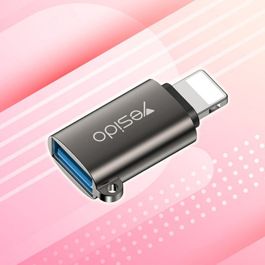 OTG adapter Lightning - USB-A Yesido GS14, Crni