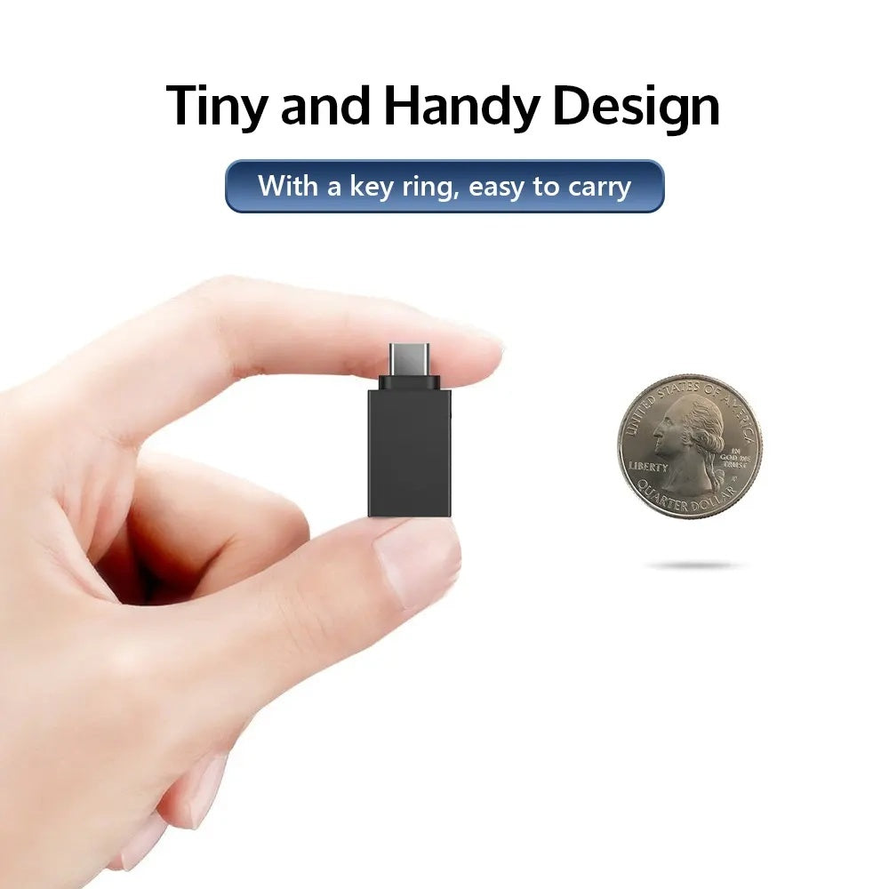 OTG adapter microUSB / USB-C - USB-A Techsuit A13 DuoVoltX, Sivi, Set 2 komada