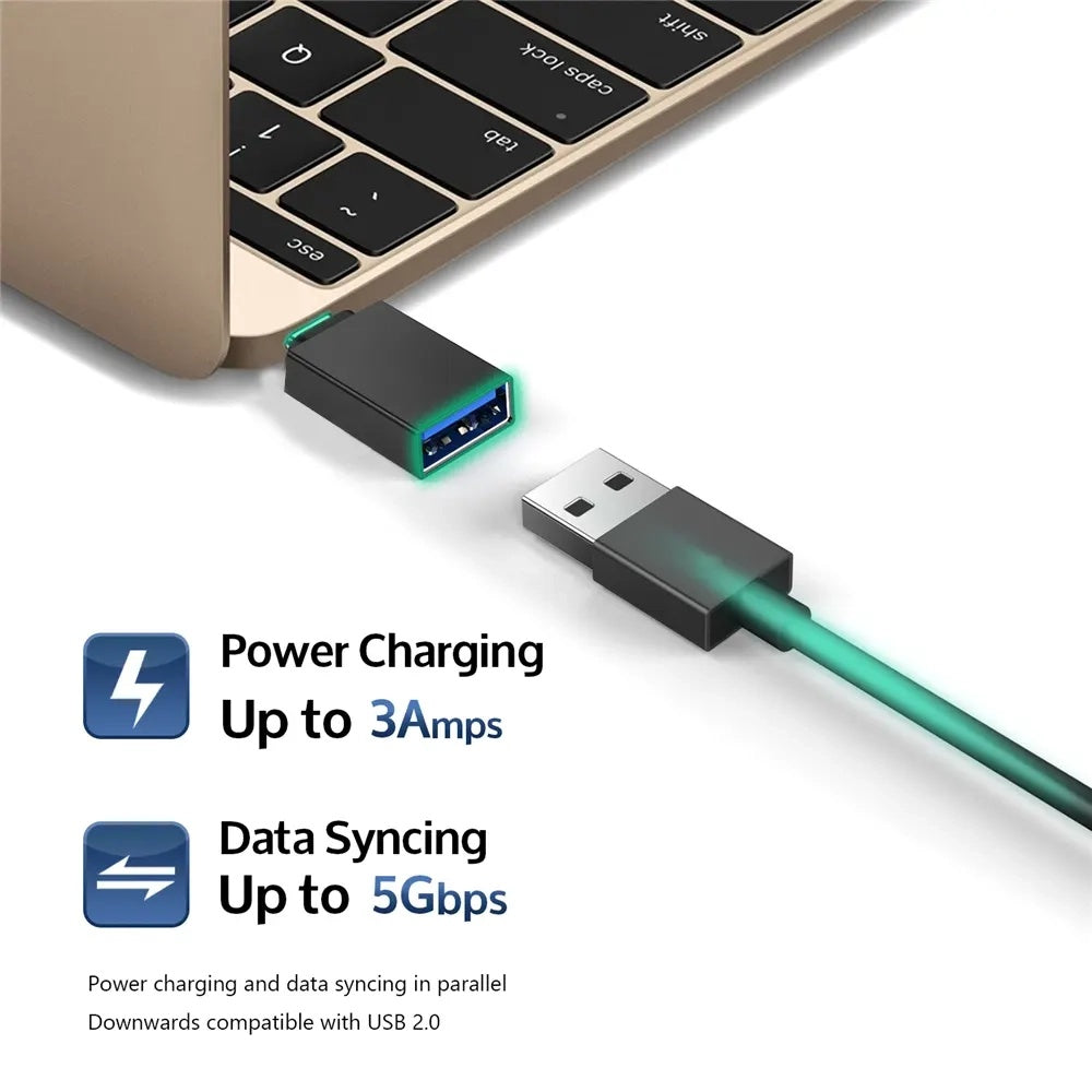 OTG adapter microUSB / USB-C - USB-A Techsuit A13 DuoVoltX, Sivi, Set 2 komada