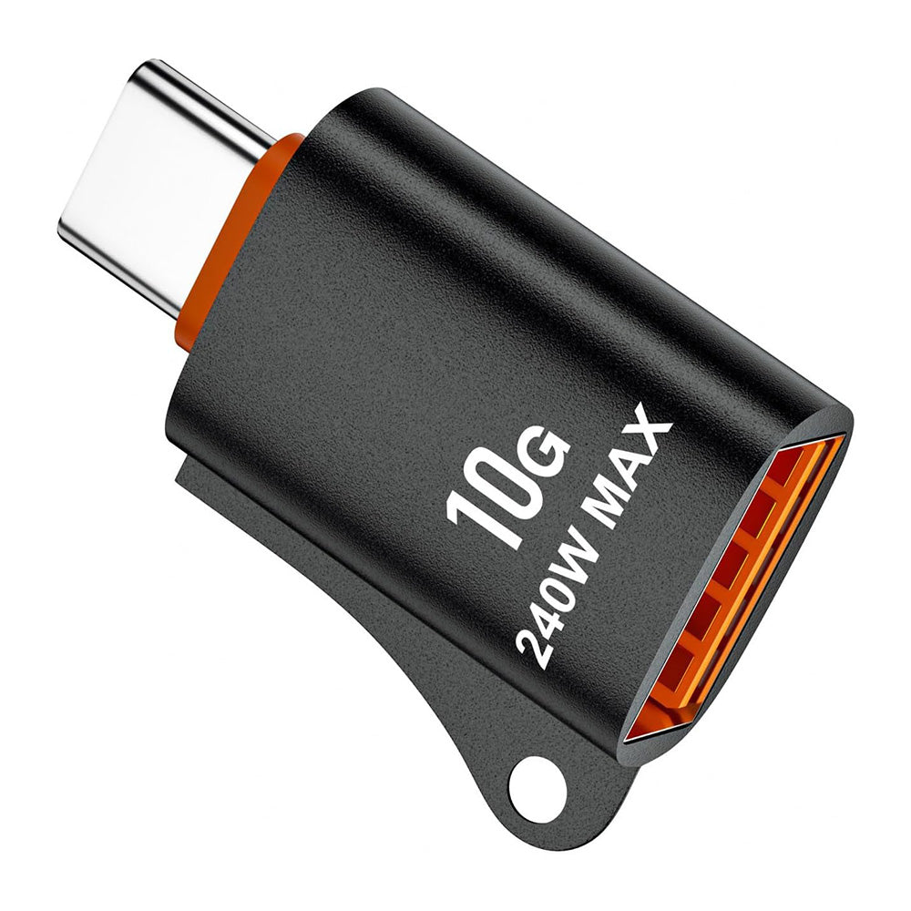Adaptor OTG USB-C - USB-A Techsuit A1 HyperPort, Crni Narančasti