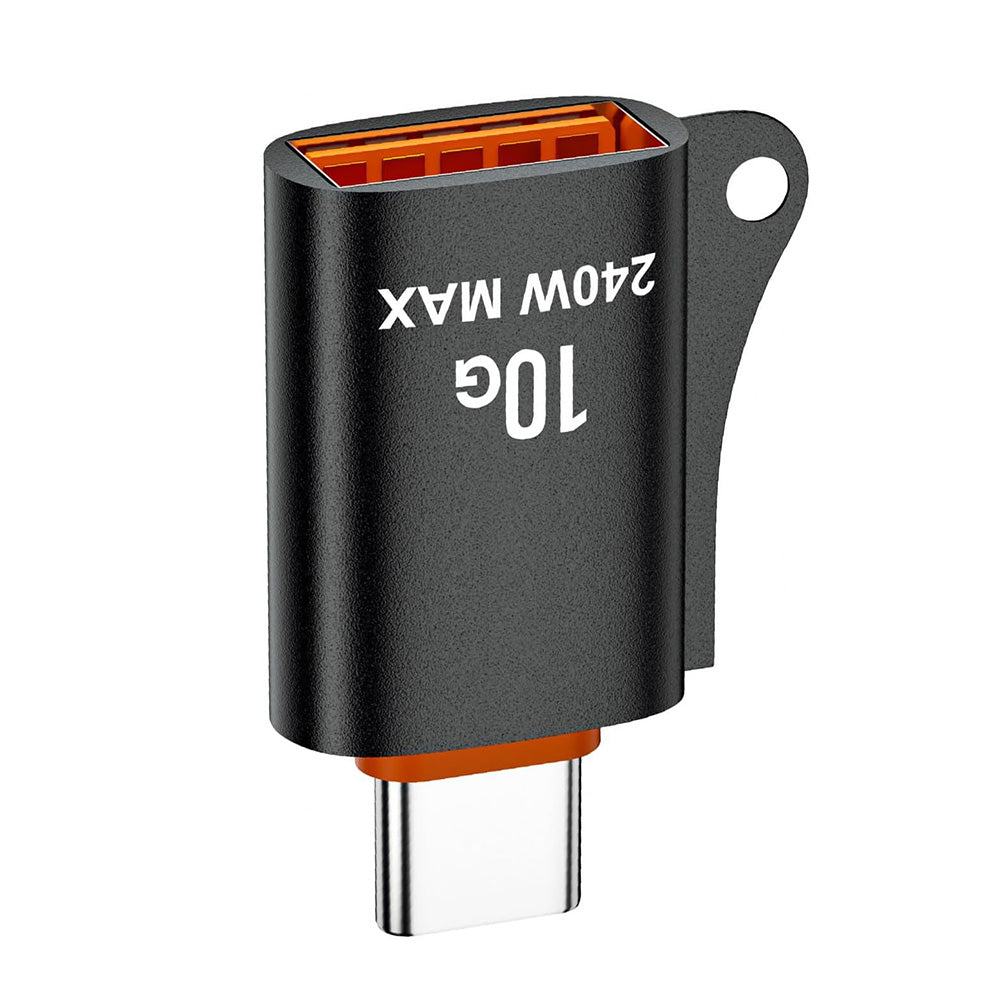 Adaptor OTG USB-C - USB-A Techsuit A1 HyperPort, Crni Narančasti