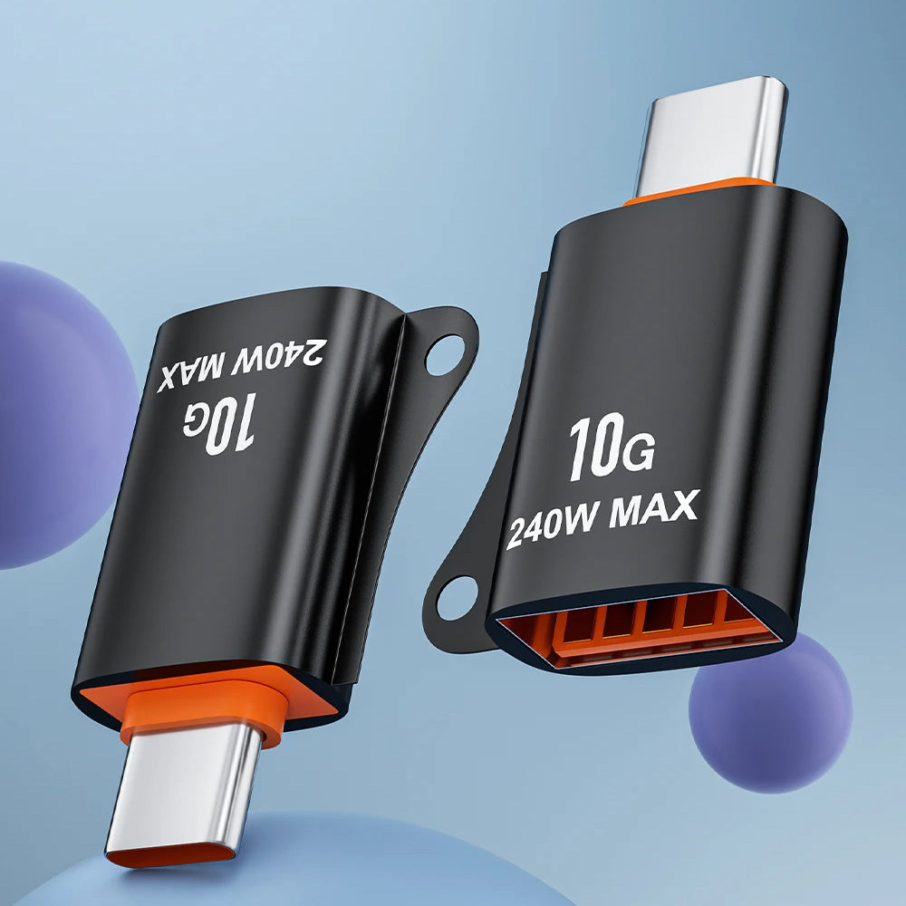 Adaptor OTG USB-C - USB-A Techsuit A1 HyperPort, Crni Narančasti