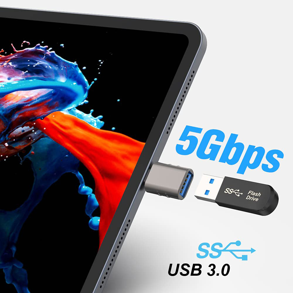 OTG adapter USB-C - USB-A Techsuit A10 SlateVolt, Sivi