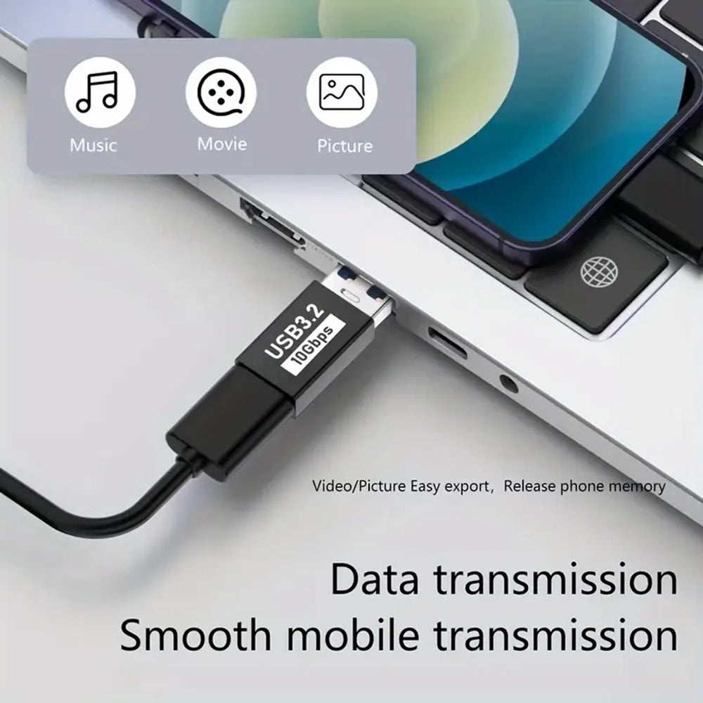 OTG adapter USB-C - USB-A Techsuit A14 AluCoreX, Crni