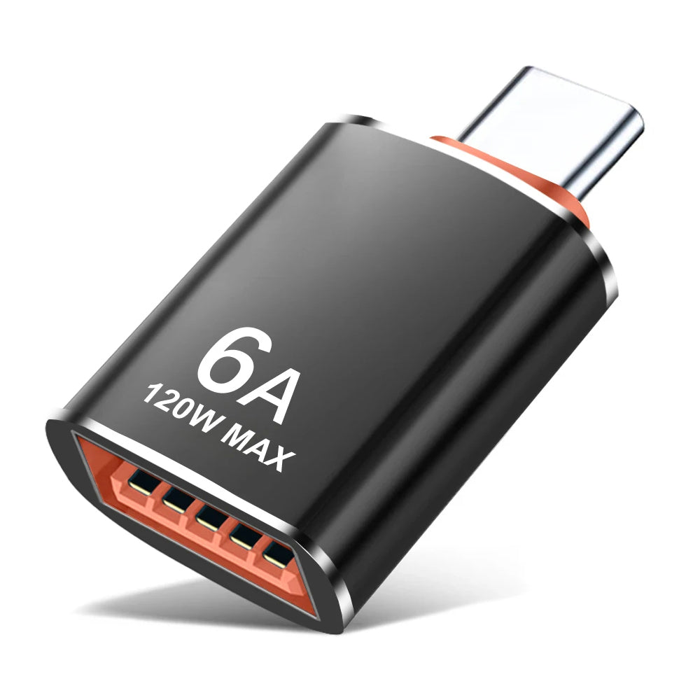 Adaptor OTG USB-C - USB-A Techsuit A2 HyperPort, Crni Narančasti