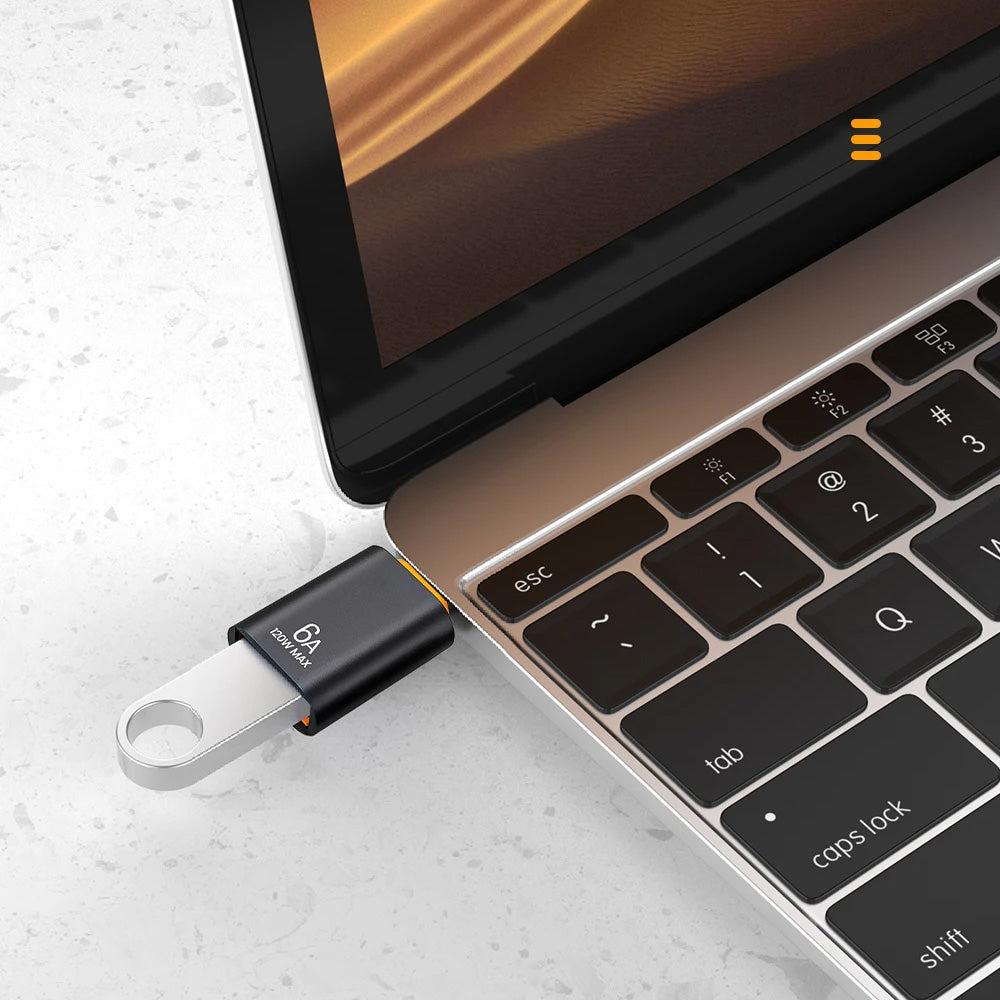 Adaptor OTG USB-C - USB-A Techsuit A2 HyperPort, Crni Narančasti