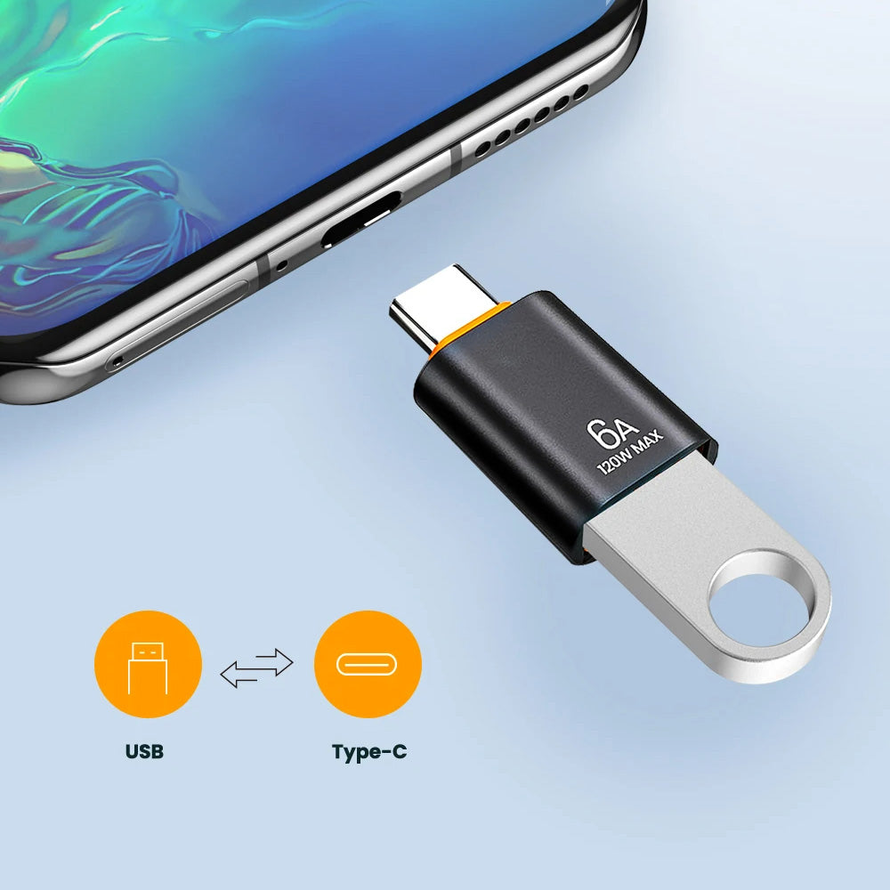 Adaptor OTG USB-C - USB-A Techsuit A2 HyperPort, Crni Narančasti