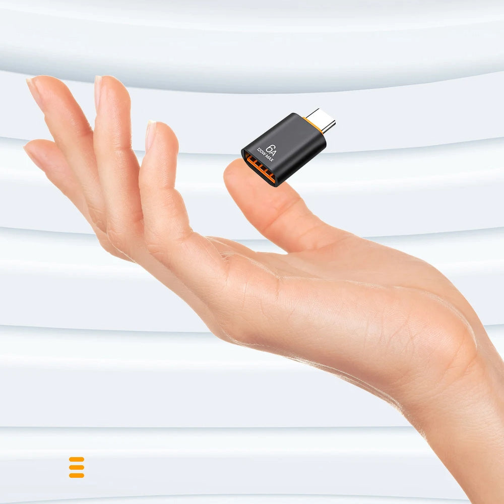 Adaptor OTG USB-C - USB-A Techsuit A2 HyperPort, Crni Narančasti