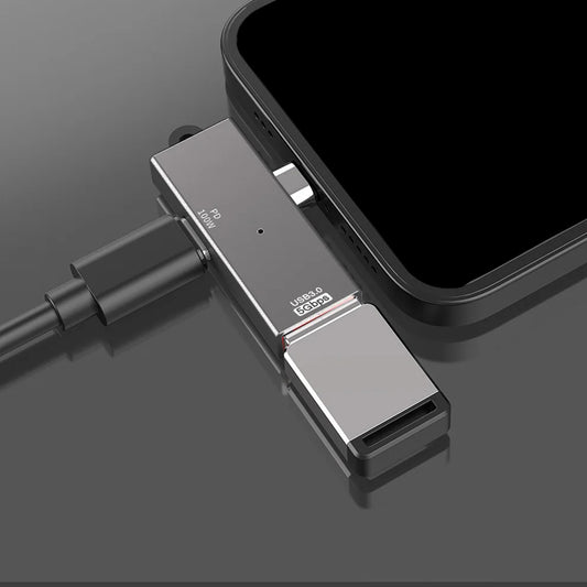 OTG adapter USB-C - USB-A Techsuit A21, Sivi