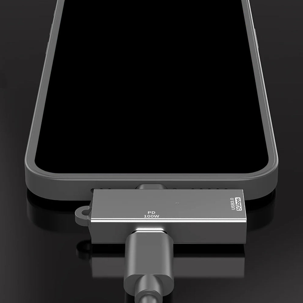 OTG adapter USB-C - USB-A Techsuit A21, Sivi