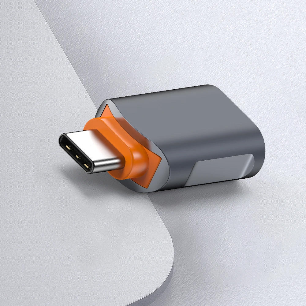 Adaptor OTG USB-C - USB-A Techsuit A9 SlateVolt, Sivi Narančasti