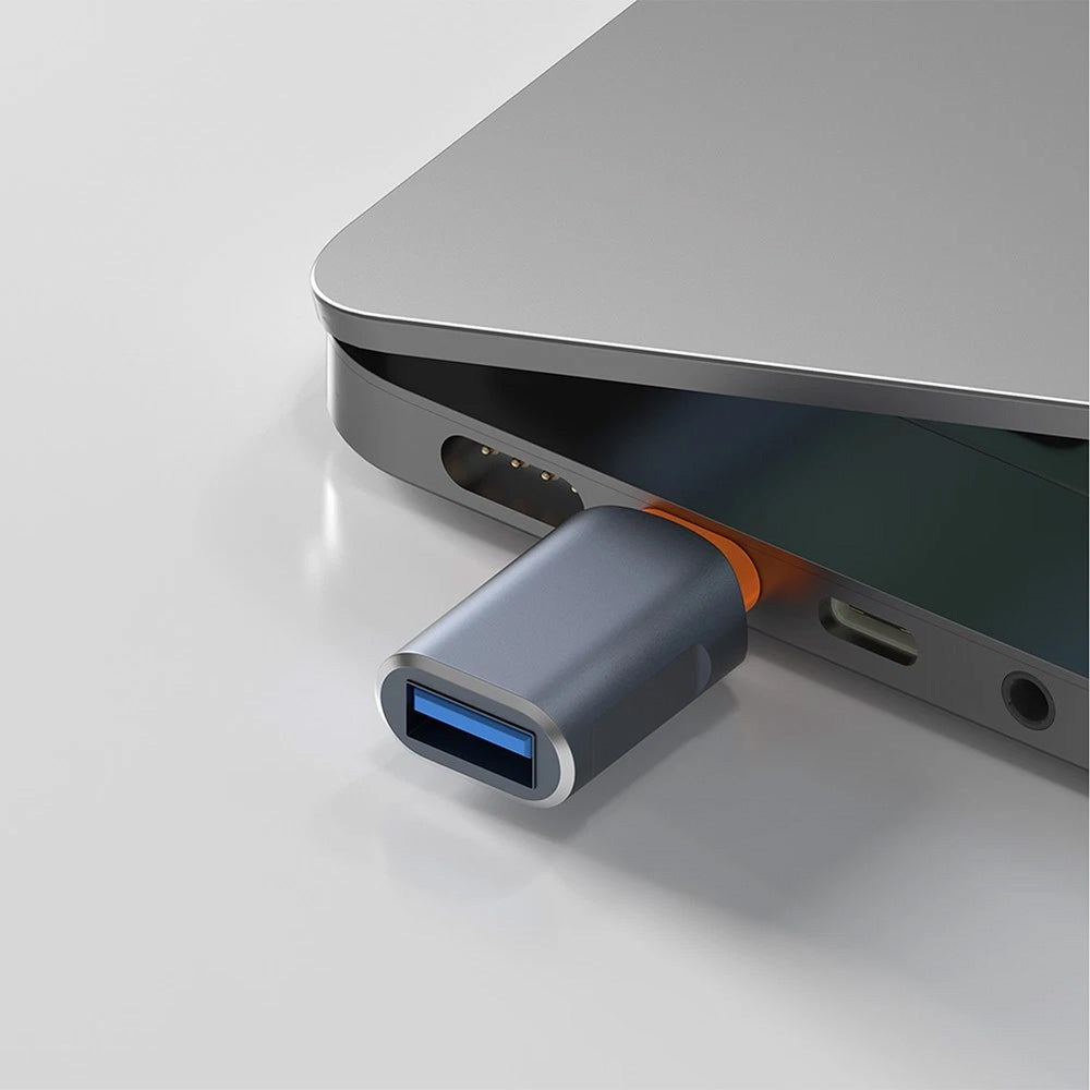 Adaptor OTG USB-C - USB-A Techsuit A9 SlateVolt, Sivi Narančasti