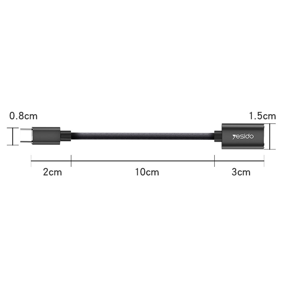 Adaptor OTG USB-C - USB-A Yesido GS01, Crni