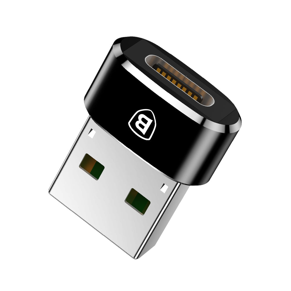 Adapter za prijenos podataka i punjenje USB-C - USB-A Baseus, Crni CAAOTG-01