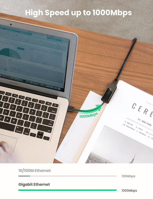 Mrežna ploča UGREEN CR111, RJ45, USB 3.0, Crna