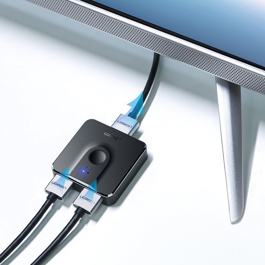 Switch Video HDMI UGREEN CM217, Crni