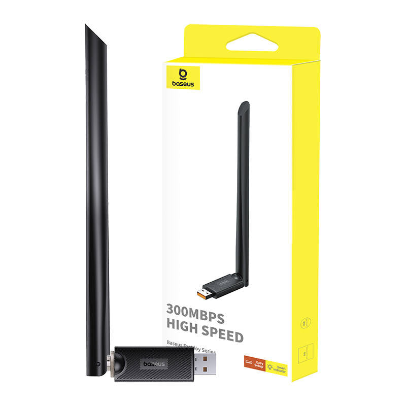 Bežični adapter Baseus FastJoy, 300Mbps, Crni B01317600111-01