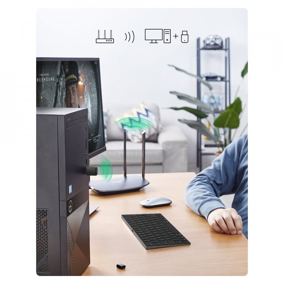 Bežični adapter UGREEN CM448, Dual Band, Crni