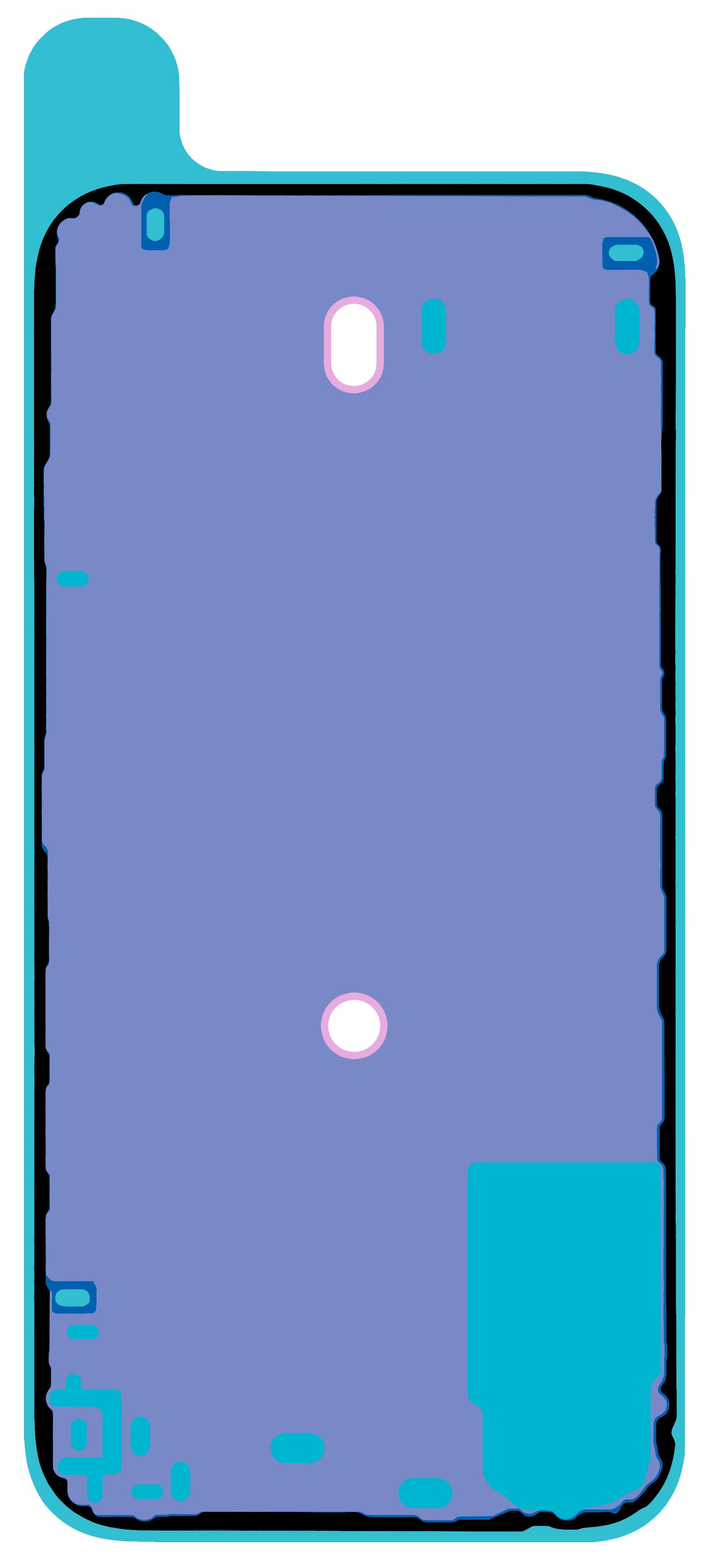 Ljepilo za poklopac baterije Apple iPhone 16 Plus, Service Pack 923-11070