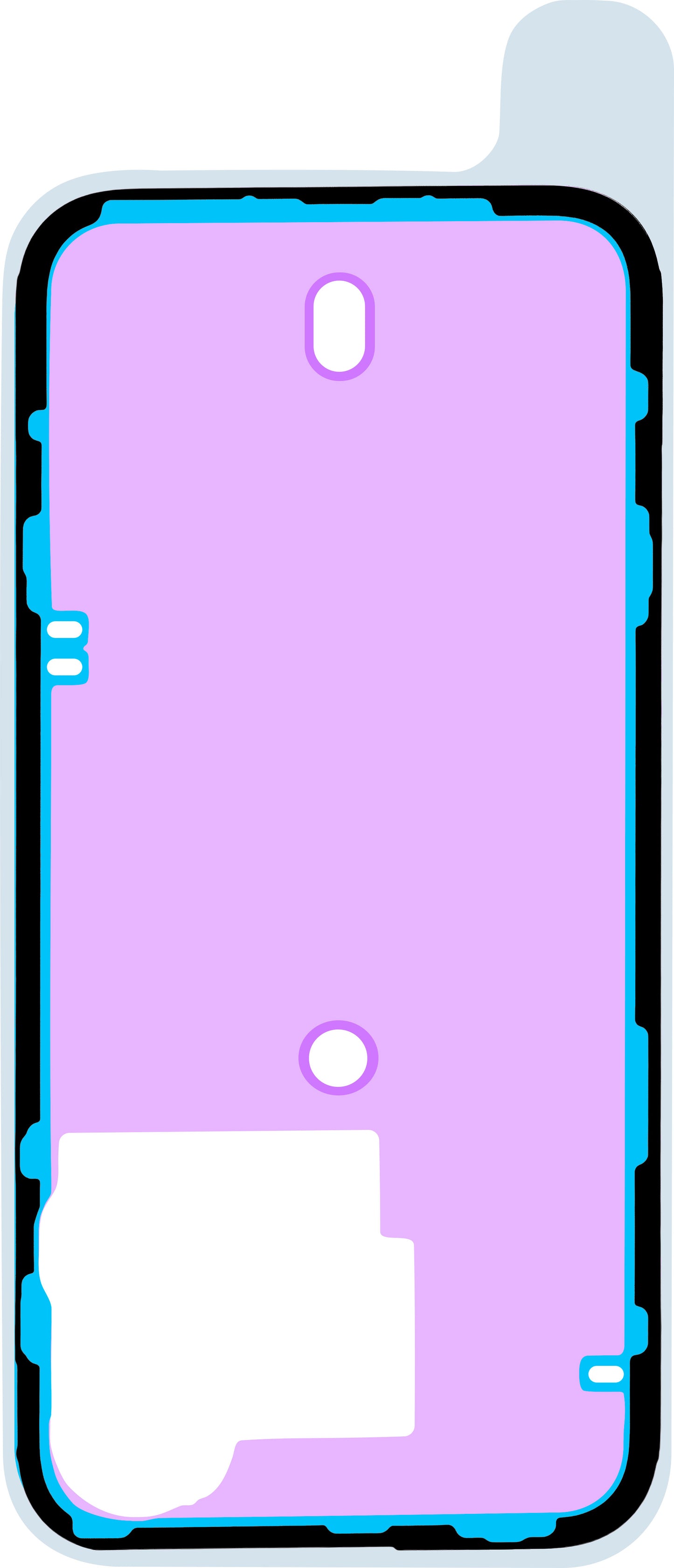 Ljepilo za poklopac baterije Apple iPhone 15 Pro, Service Pack 923-09189