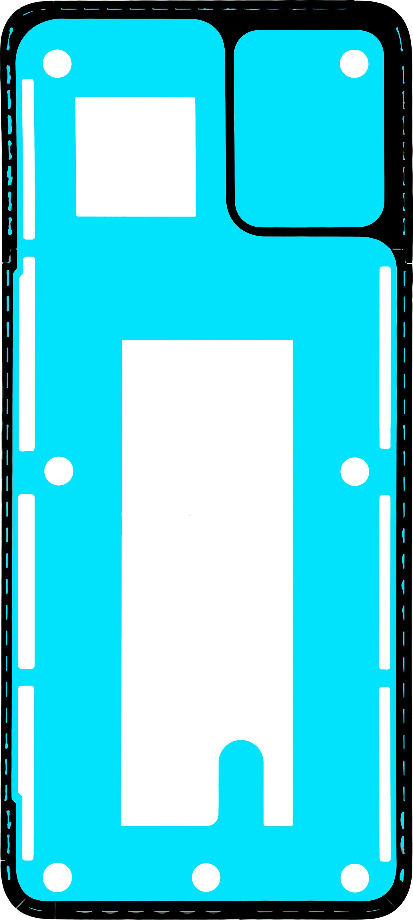 Ljepilo za poklopac baterije Motorola Moto E13, Service Pack 5D78C23203