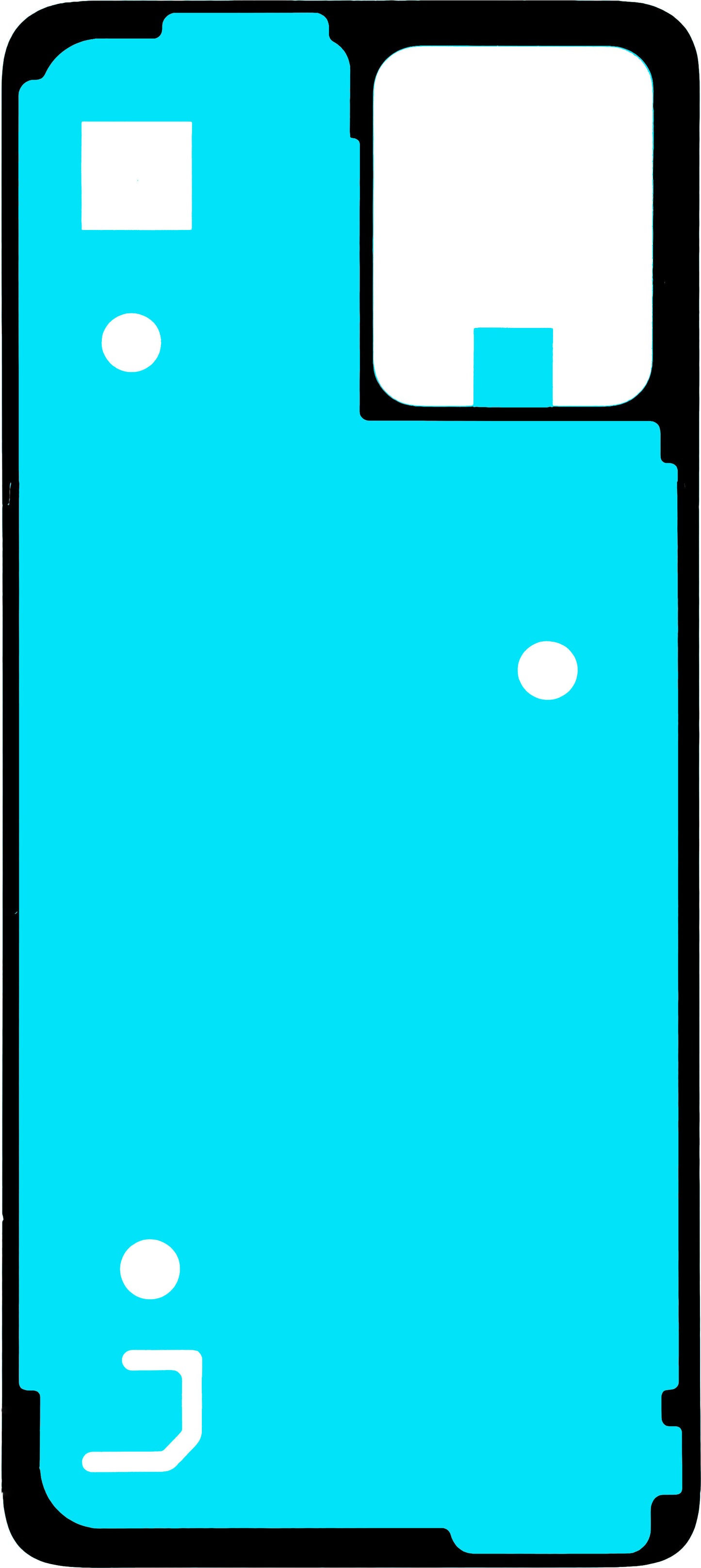 Ljepilo za poklopac baterije Motorola Moto G64 / G54 Power Edition / G54, 2D, Service Pack 5D78C23265