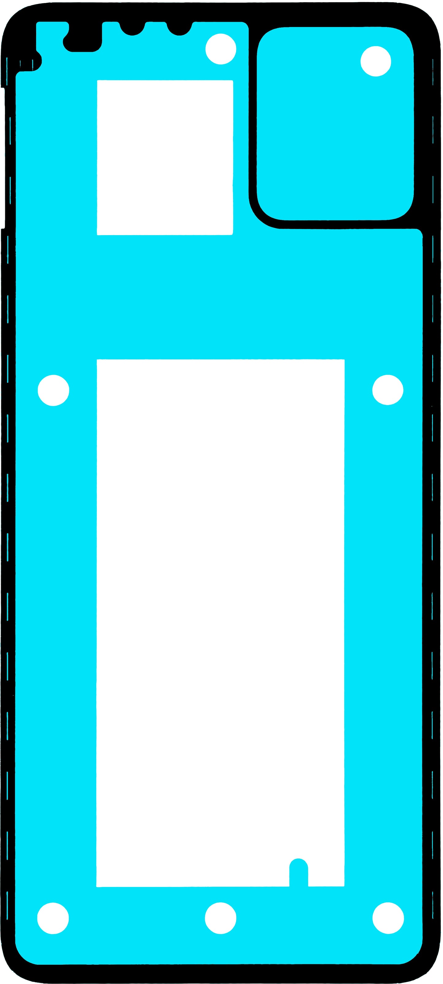 Ljepilo za poklopac baterije Motorola Moto G32, Service Pack 5D78C21144