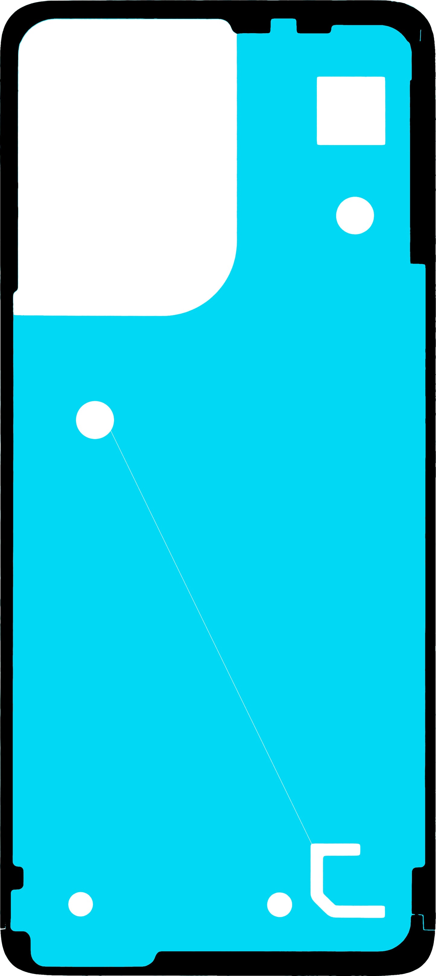 Ljepilo za poklopac baterije Motorola Moto G55, Materijal PMMA, Service Pack 5D78C28715