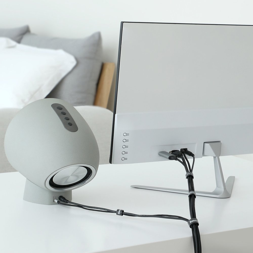 Organizator kabela Baseus Circle, Velcro, 3m, Crni ACMGT-F01