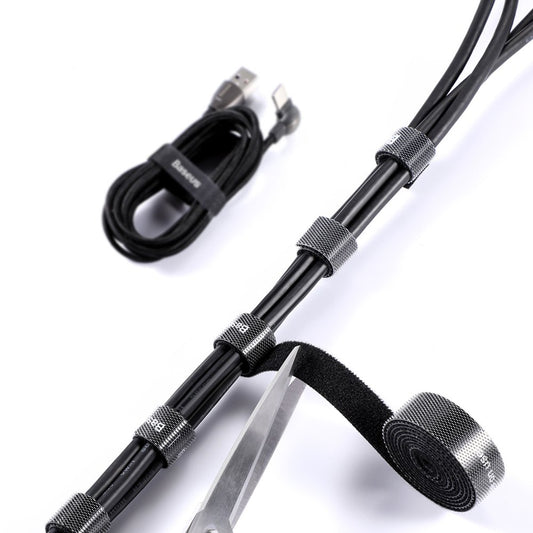 Organizator kabela Baseus Circle, Velcro, 3m, Crni ACMGT-F01