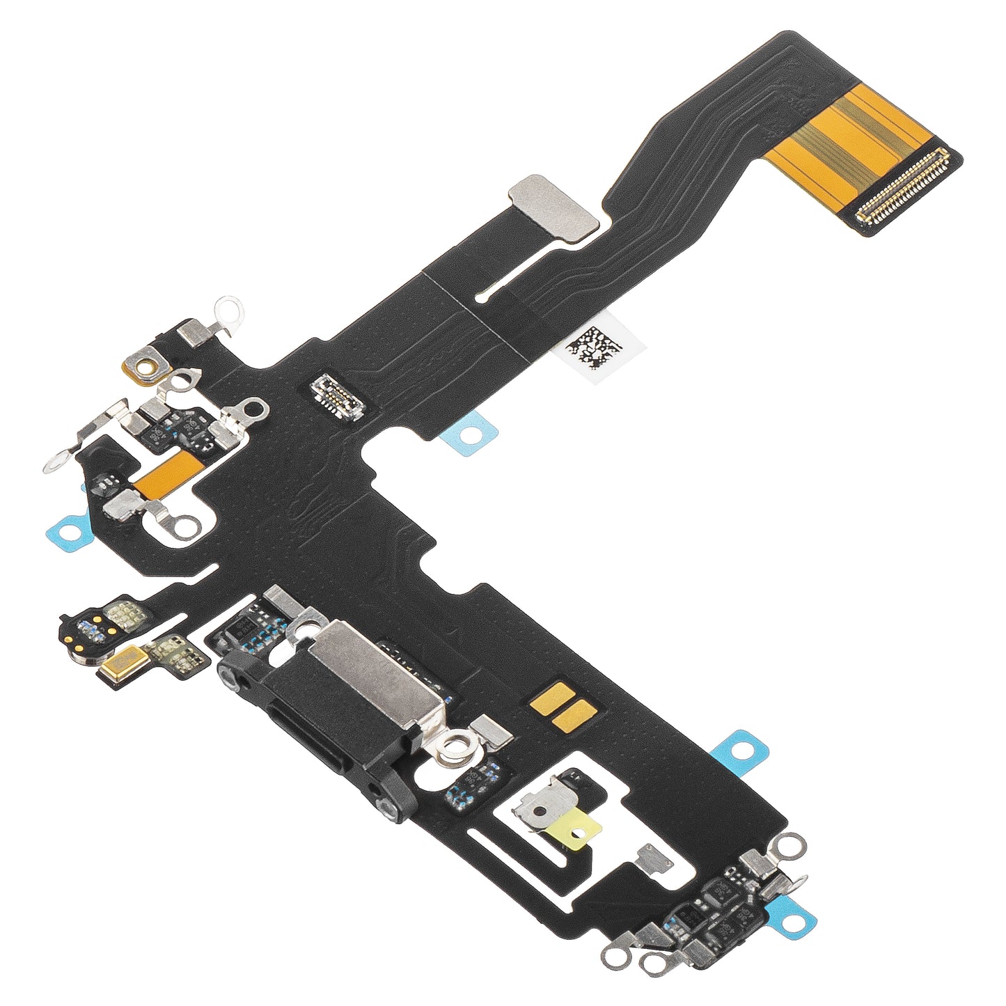 Traka s konektorom za punjenje - Mikrofon Apple iPhone 12 / 12 Pro, Crna